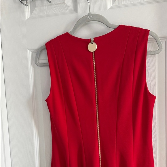 Calvin Klein Vivid Red Midi Dress - Picture 7 of 8